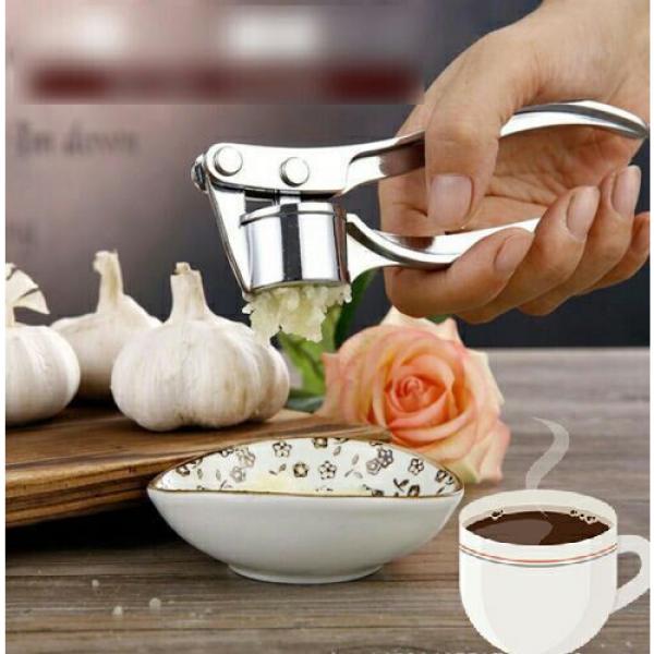 Kitchen Star Premium Stainless Steel Garlic Press Crusher Squeezer Masher Tool #1 image