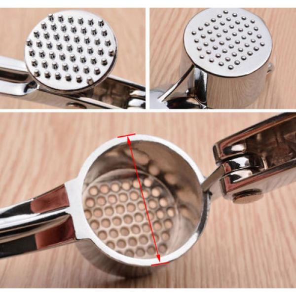 Kitchen Star Premium Stainless Steel Garlic Press Crusher Squeezer Masher Tool #3 image